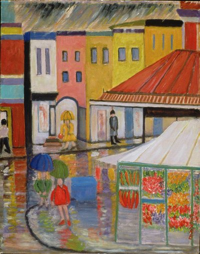 Frühlingsregen, Bywood Market von Patricia Contemporary Artist Eyre
